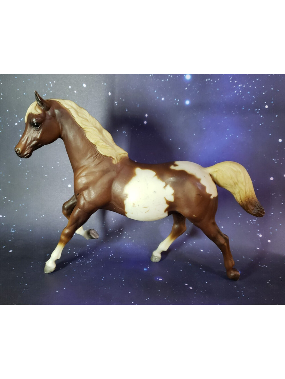 Breyer Horse #848 Dark Chestnut Tobiano Pinto Paint Running Mare 1991-1993